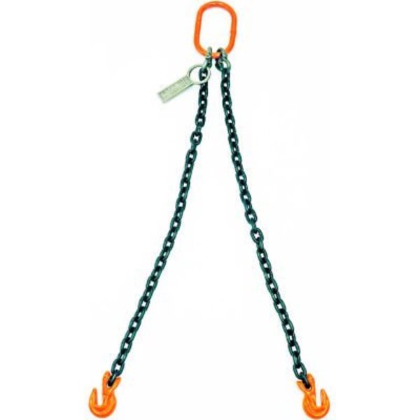 Mazzella Mazzella Lifting B151100 6' Double Leg Chain Sling W/ Grab Hook S5193206D02